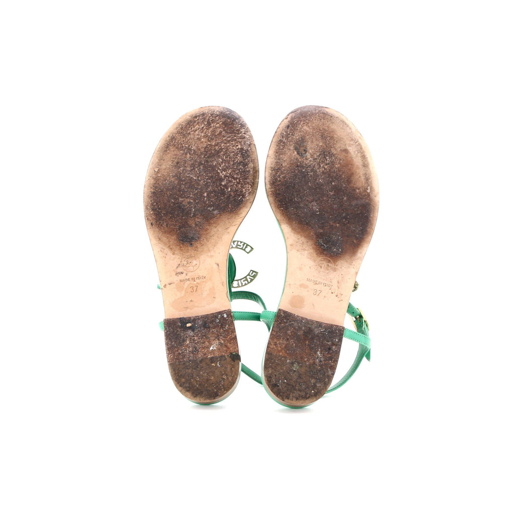 Women's CC T-Strap Sandals Leather