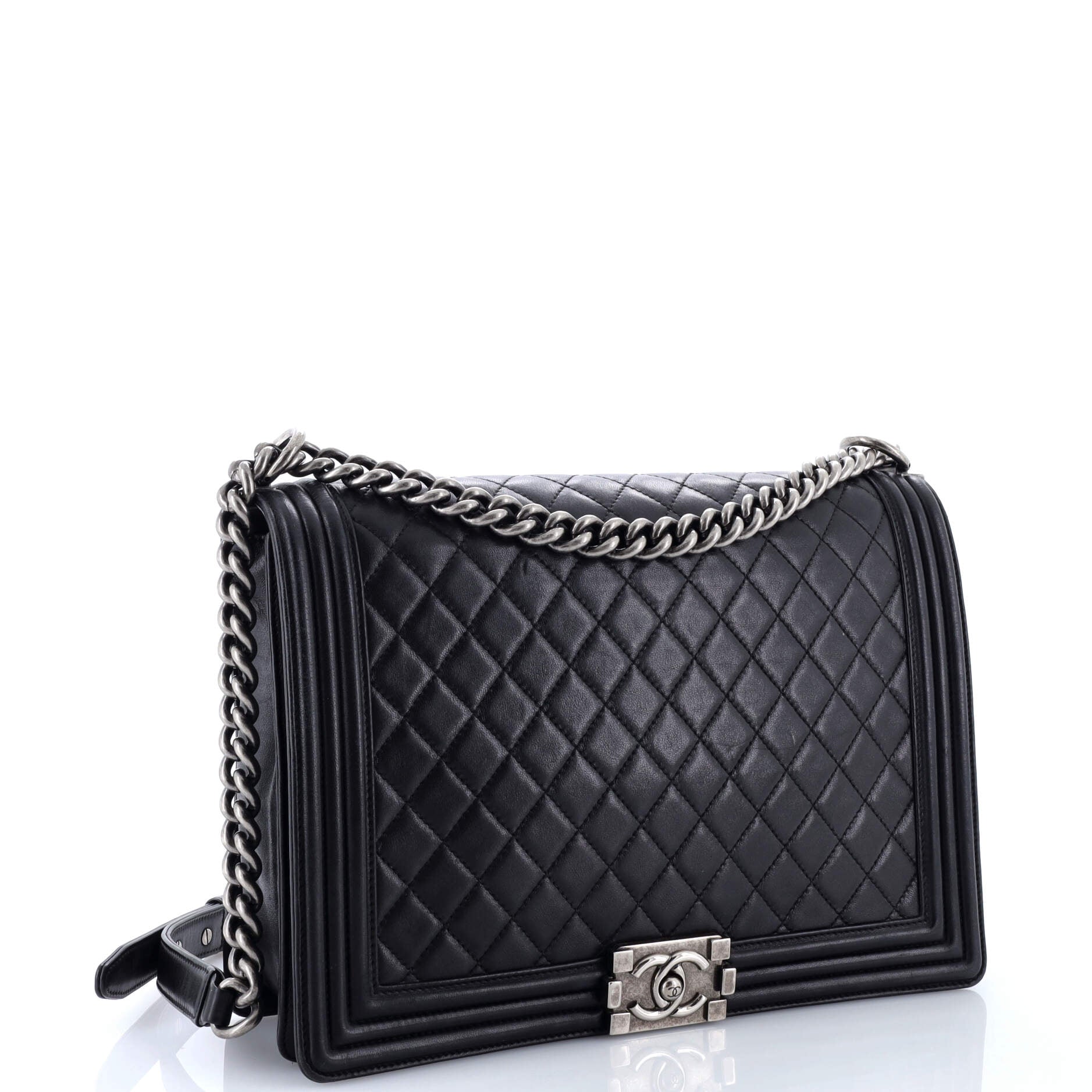 Boy Flap Bag Quilted Calfskin Large