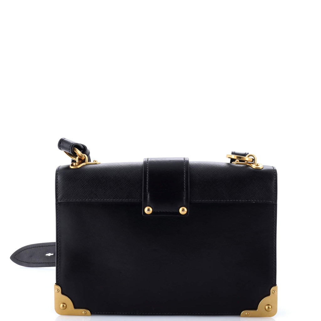 Cahier Crossbody Bag Leather and Saffiano Leather Large