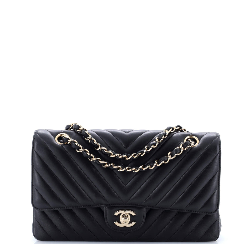 Classic Double Flap Bag Chevron Lambskin Medium