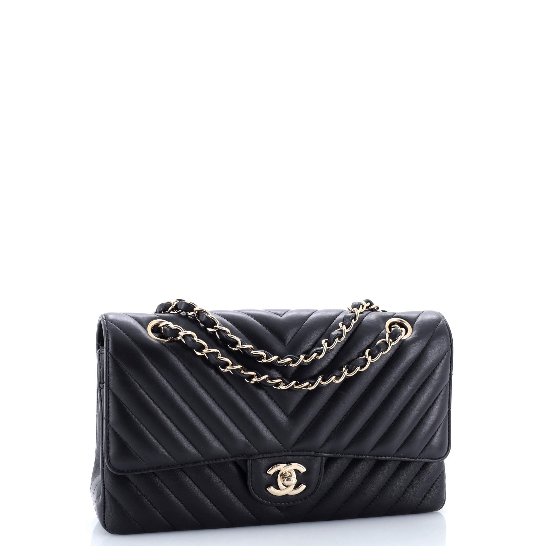 Classic Double Flap Bag Chevron Lambskin Medium