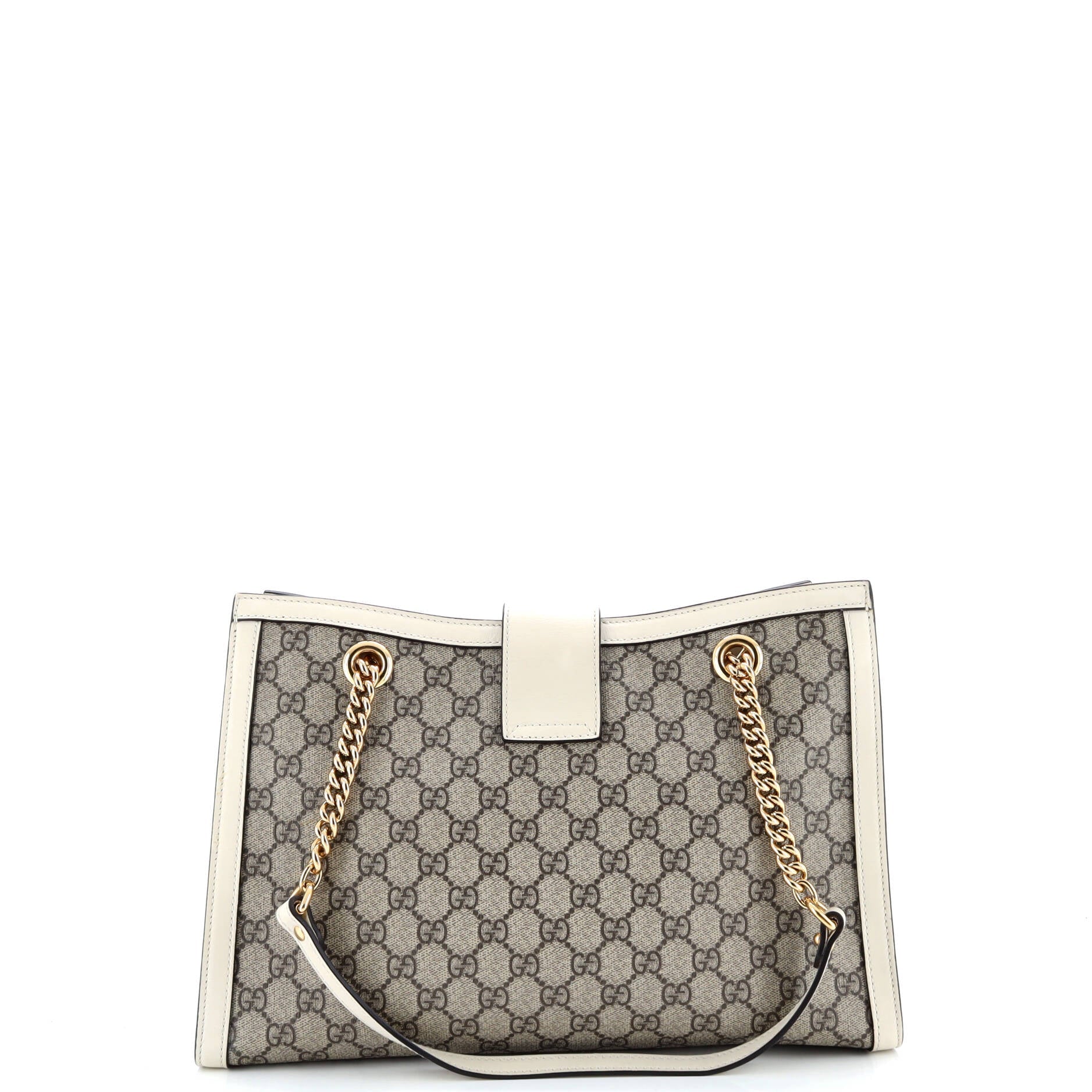 Padlock Chain Tote GG Coated Canvas with Leather Medium