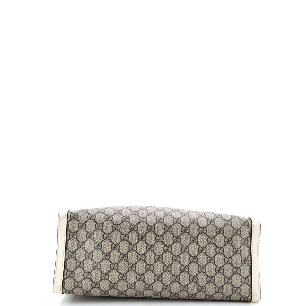 Padlock Chain Tote GG Coated Canvas with Leather Medium