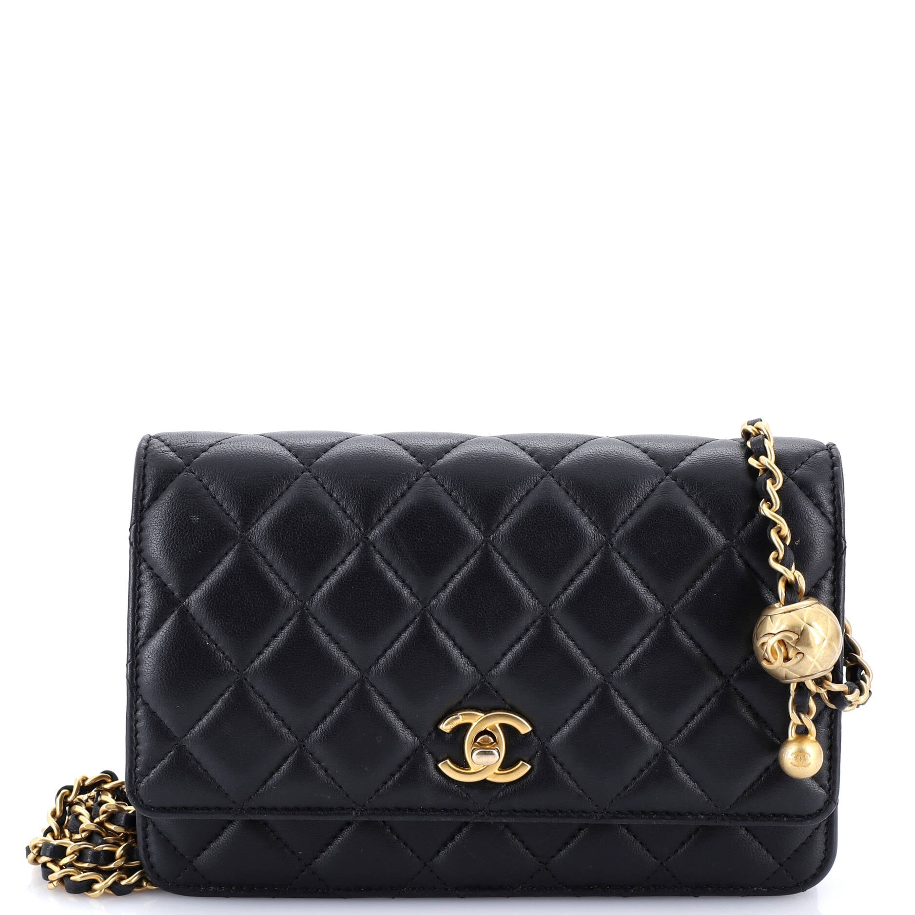 Pearl Crush Wallet on Chain Quilted Lambskin