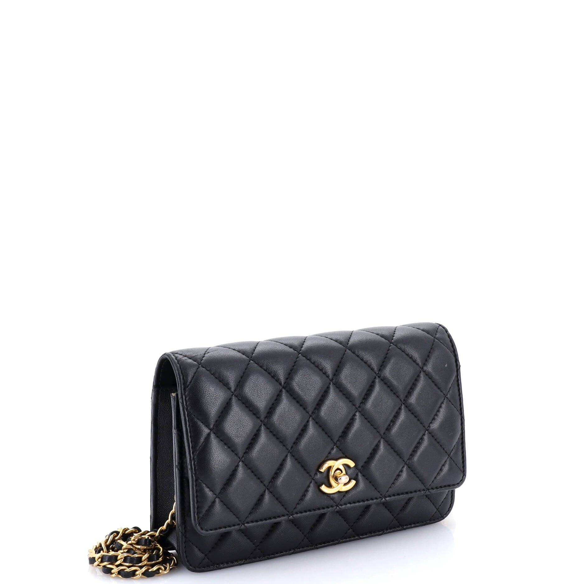 Pearl Crush Wallet on Chain Quilted Lambskin
