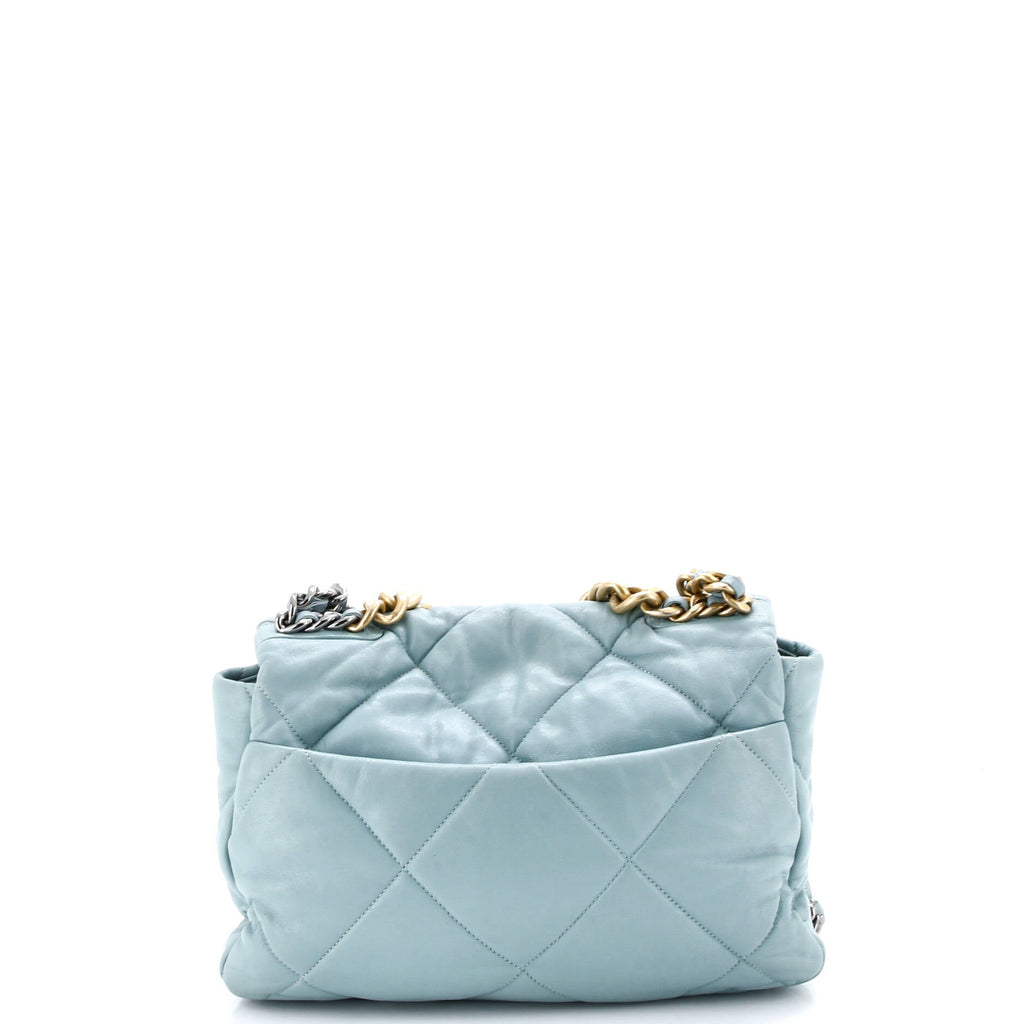 19 Flap Bag Quilted Leather Large