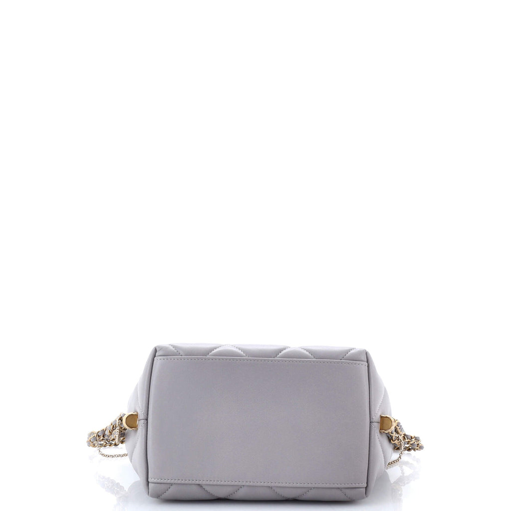 Crush on Chains Drawstring Bucket Bag Quilted Lambskin