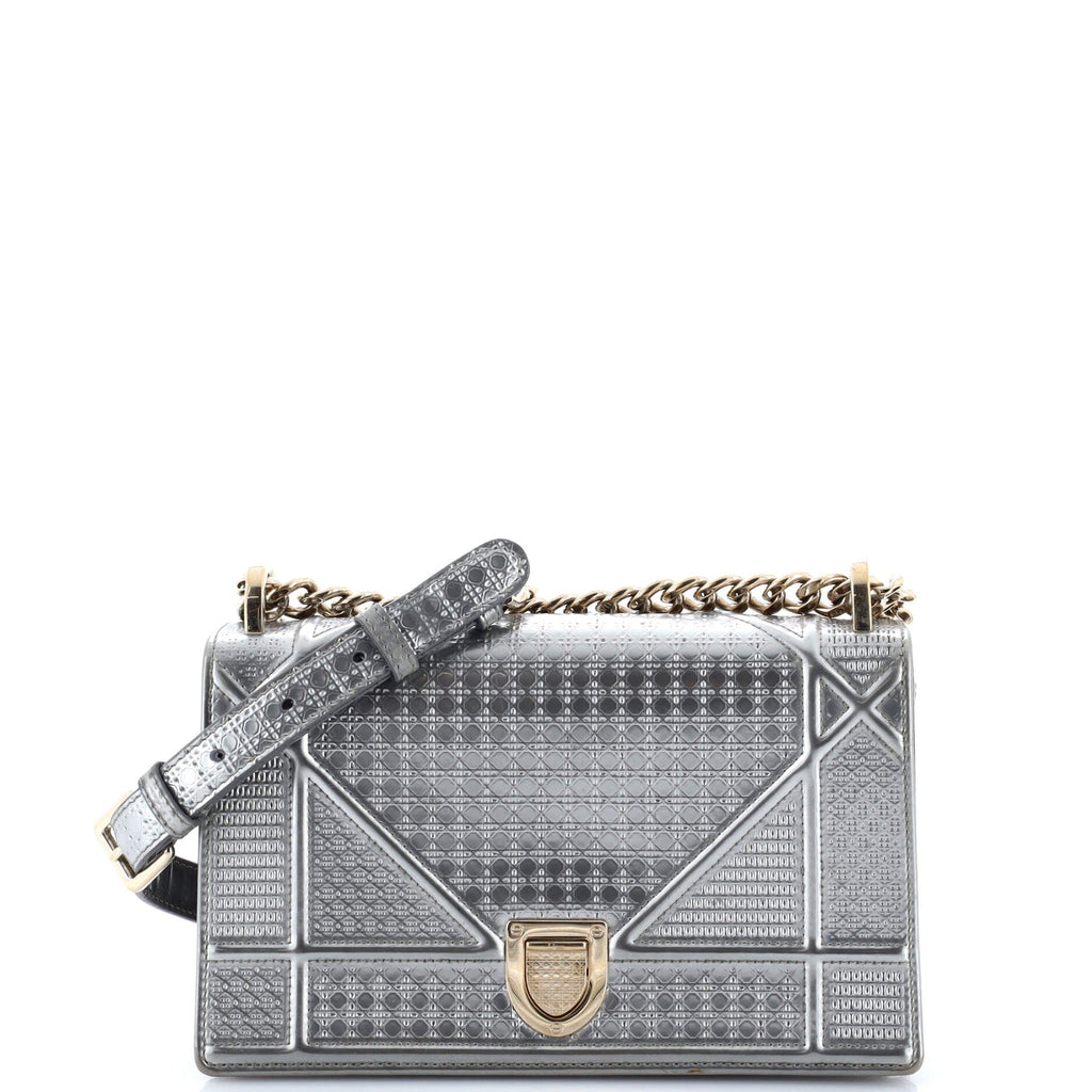 Diorama Flap Bag Cannage Embossed Calfskin Small