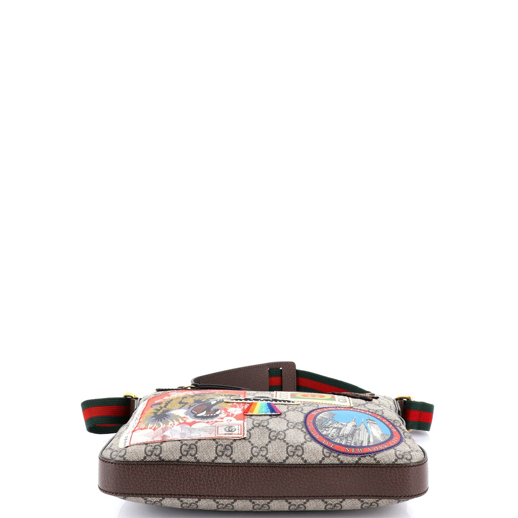 Courrier Zip Messenger GG Coated Canvas with Applique Medium