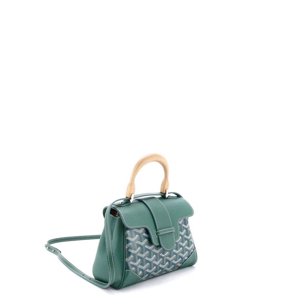 Saigon Top Handle Bag Coated Canvas with Leather Mini