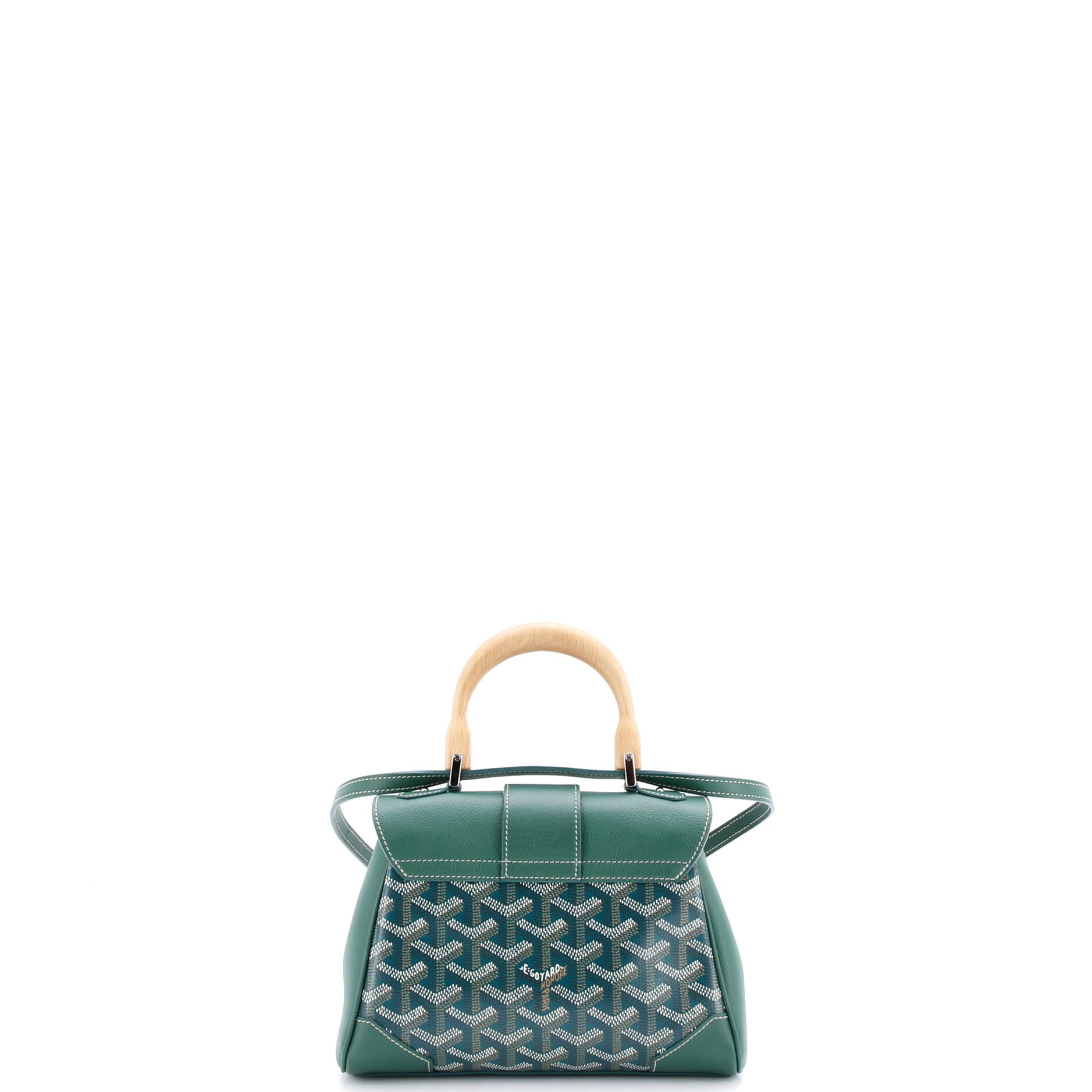 Saigon Top Handle Bag Coated Canvas with Leather Mini