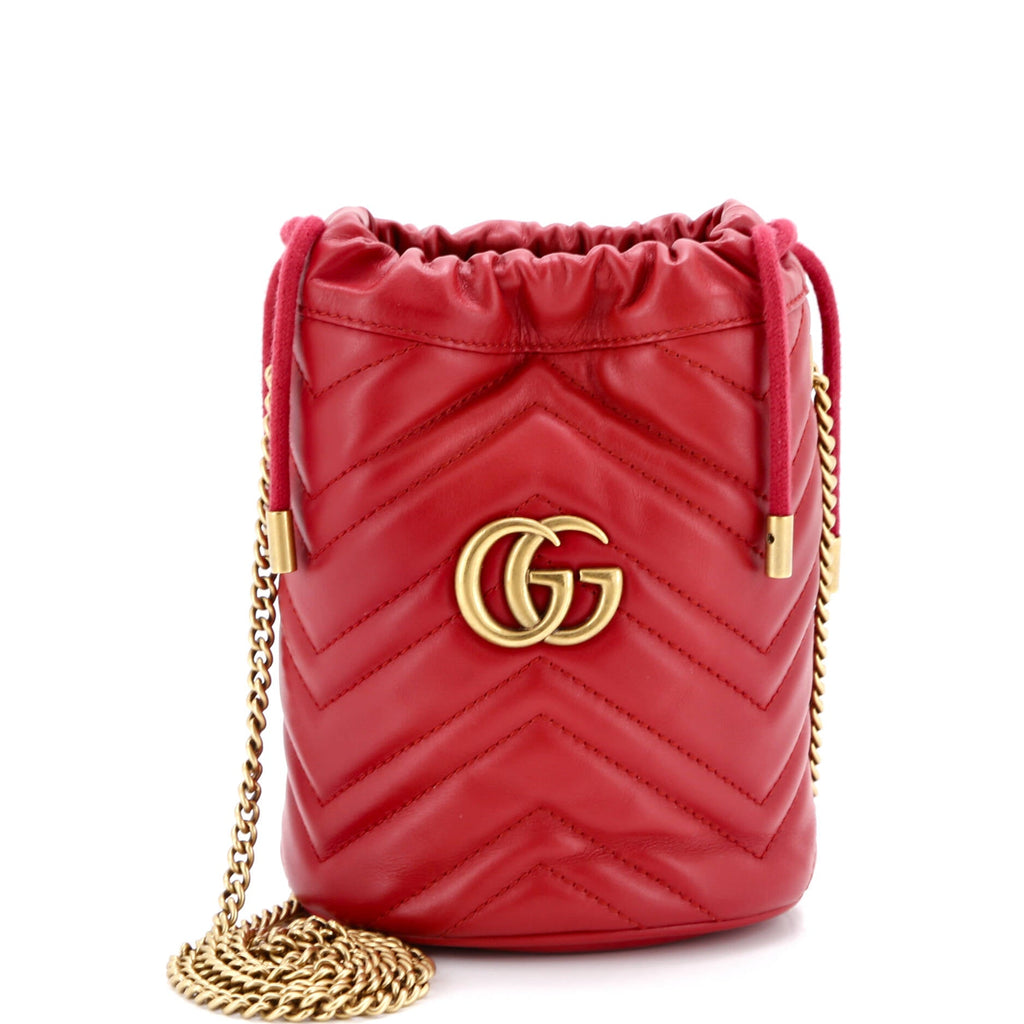 GG Marmont Bucket Bag Matelasse Leather Mini