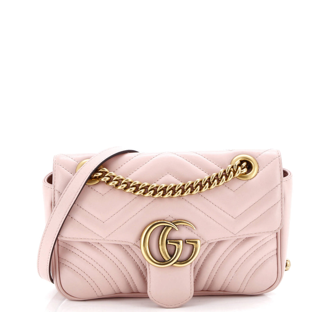 GG Marmont Flap Bag Matelasse Leather Mini