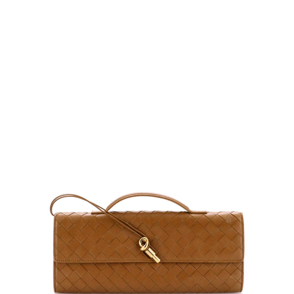 Andiamo Top Handle Clutch Intrecciato Nappa Long