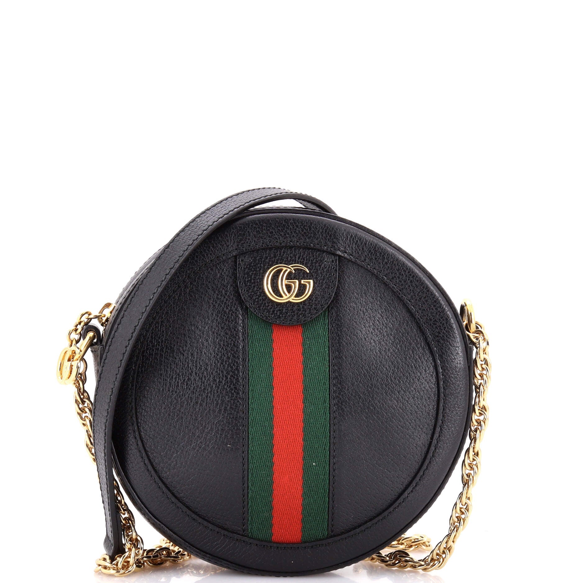 Ophidia Round Shoulder Bag Leather Mini