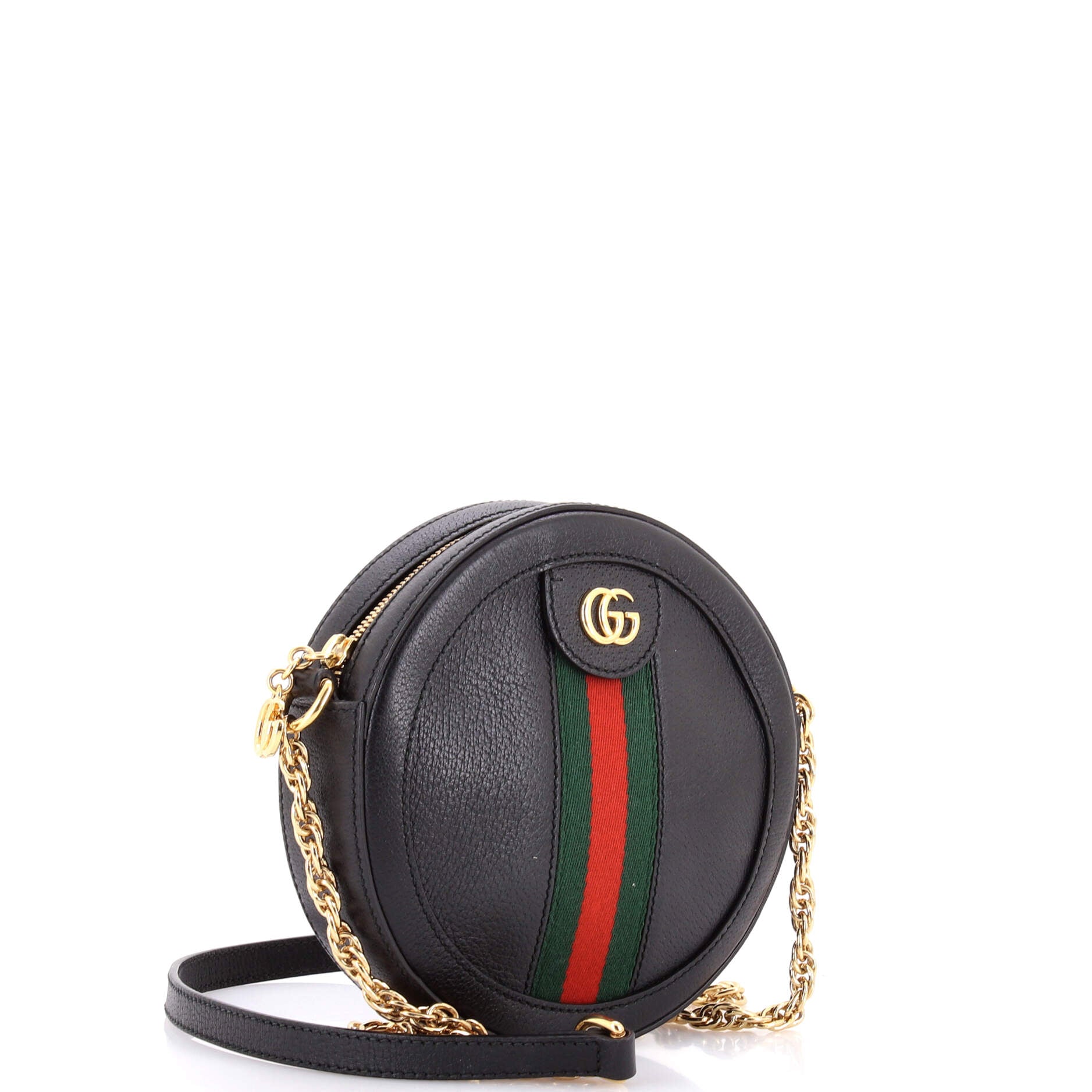 Ophidia Round Shoulder Bag Leather Mini