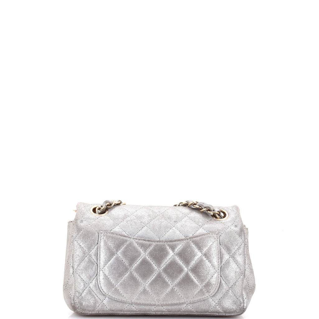 Classic Single Flap Bag Quilted Iridescent Calfskin Mini