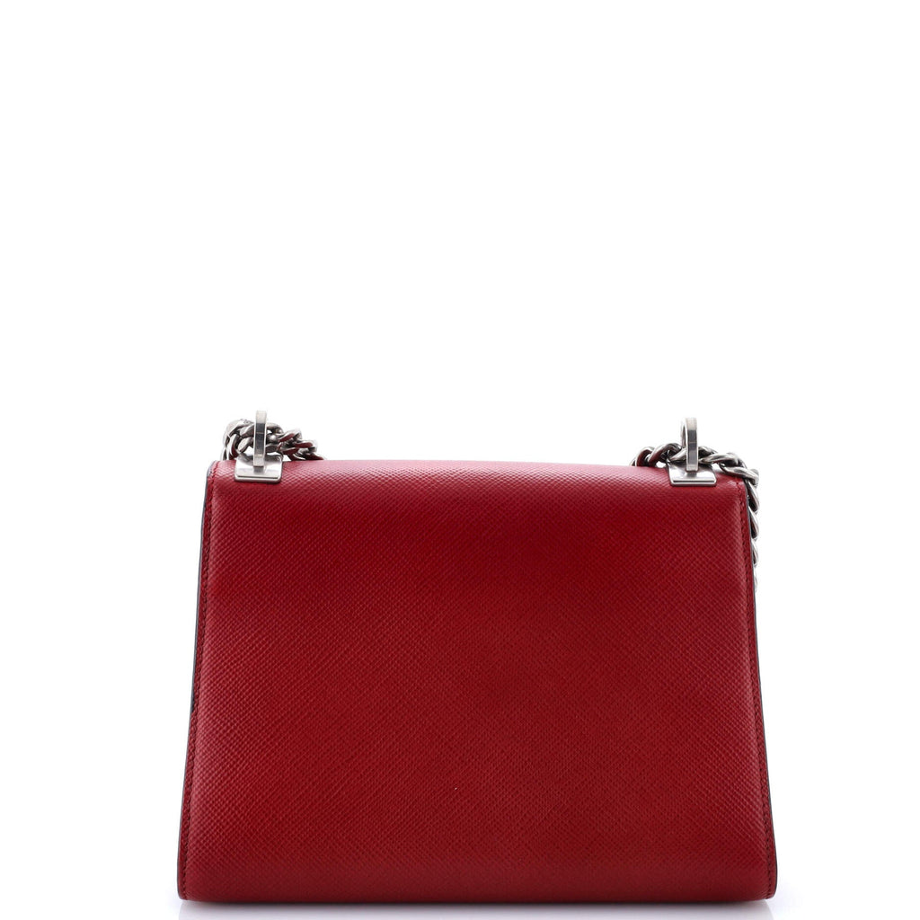 Monochrome Shoulder Bag Saffiano Leather Small
