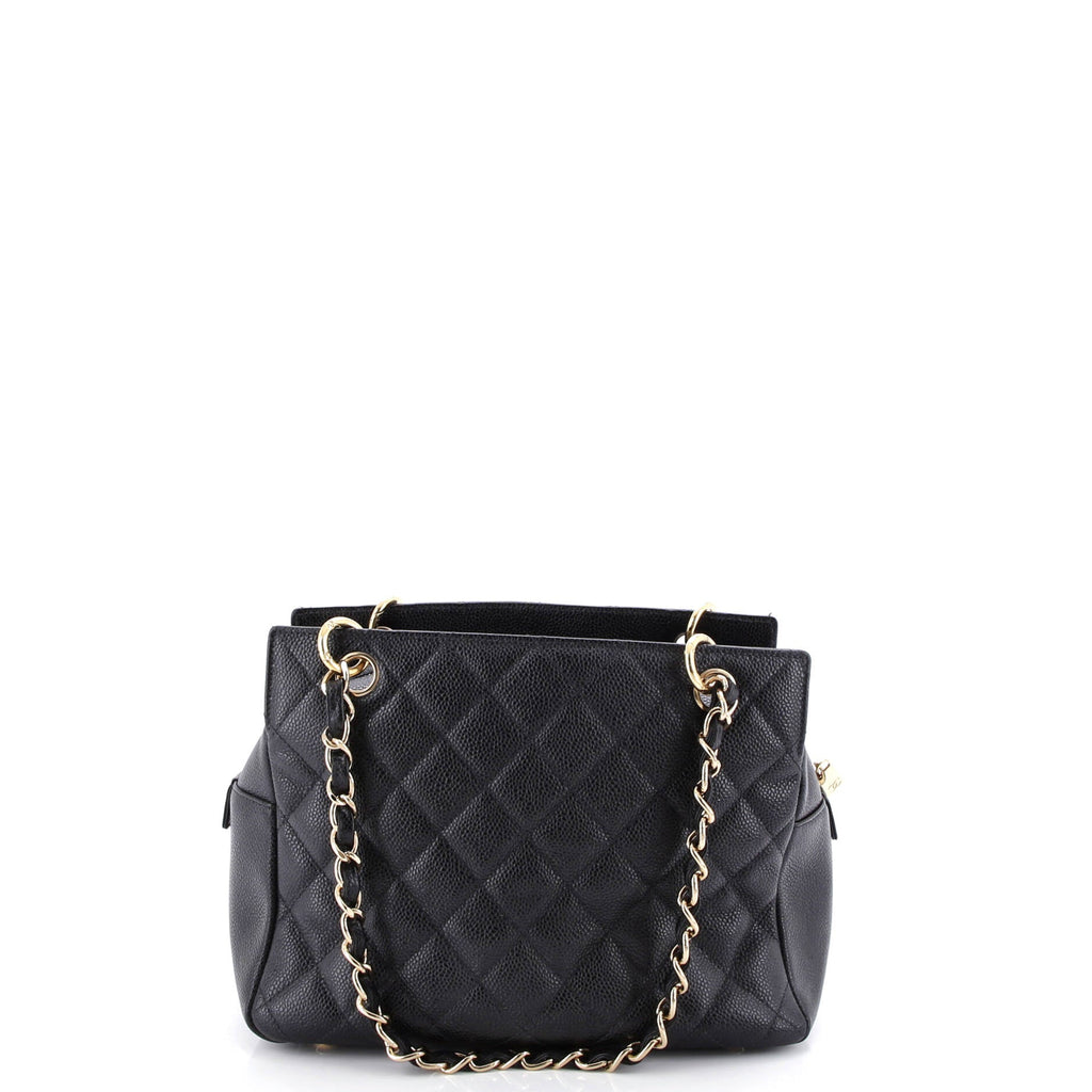 Petite Timeless Tote Quilted Caviar