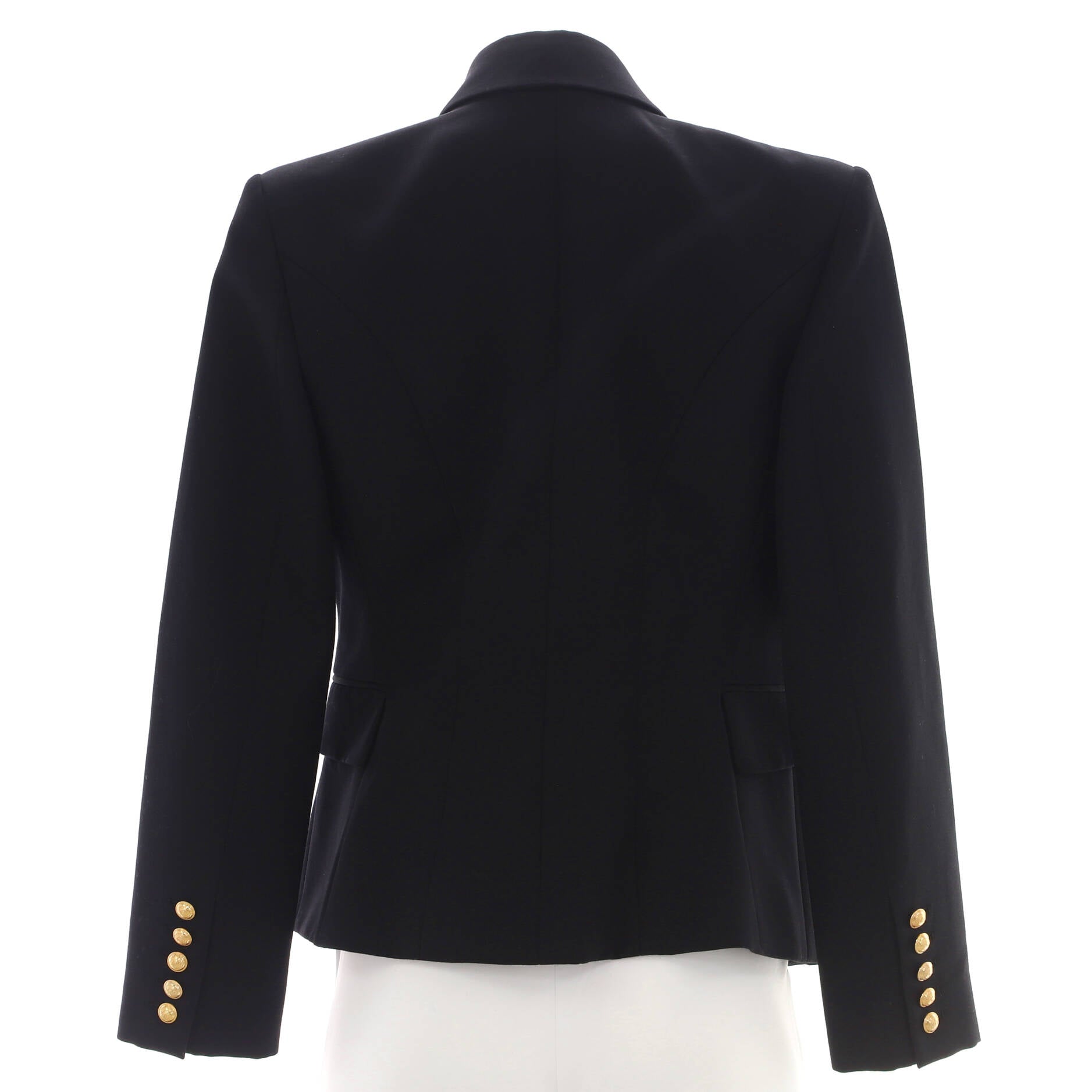 Women's Crystal Button Double Breasted Blazer Wool