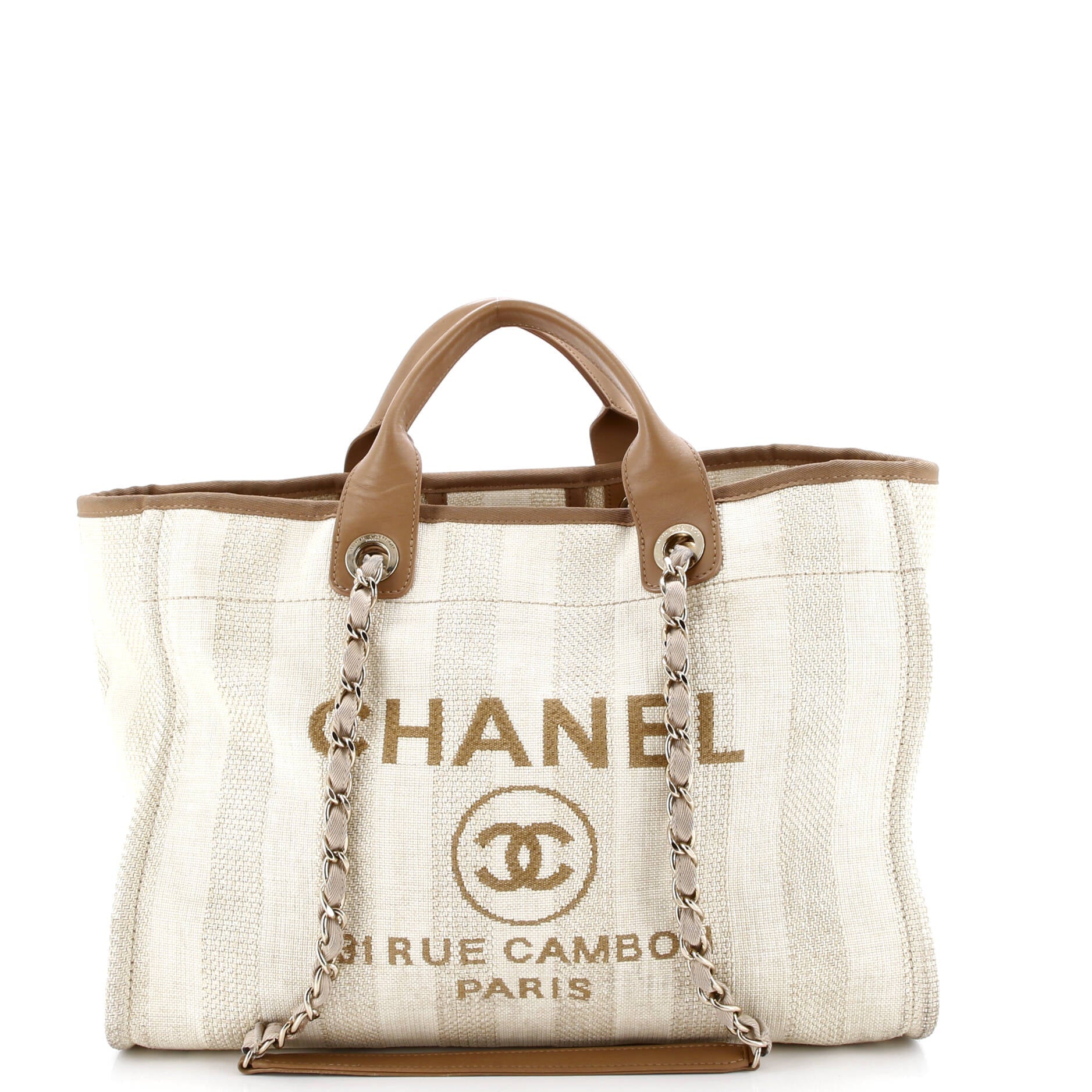 Deauville Tote Striped Mixed Fibers Medium