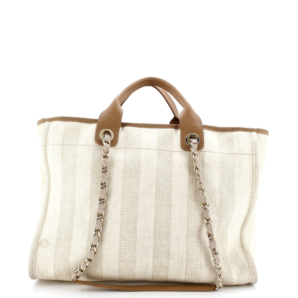 Deauville Tote Striped Mixed Fibers Medium