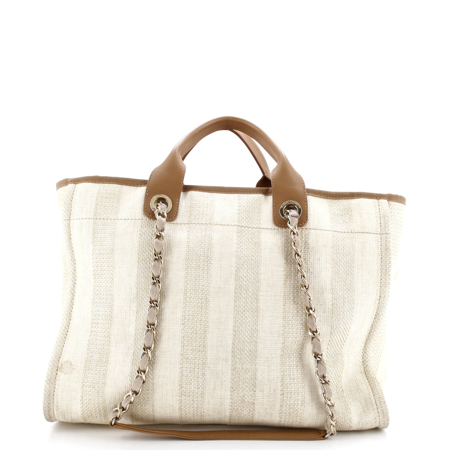 Deauville Tote Striped Mixed Fibers Medium