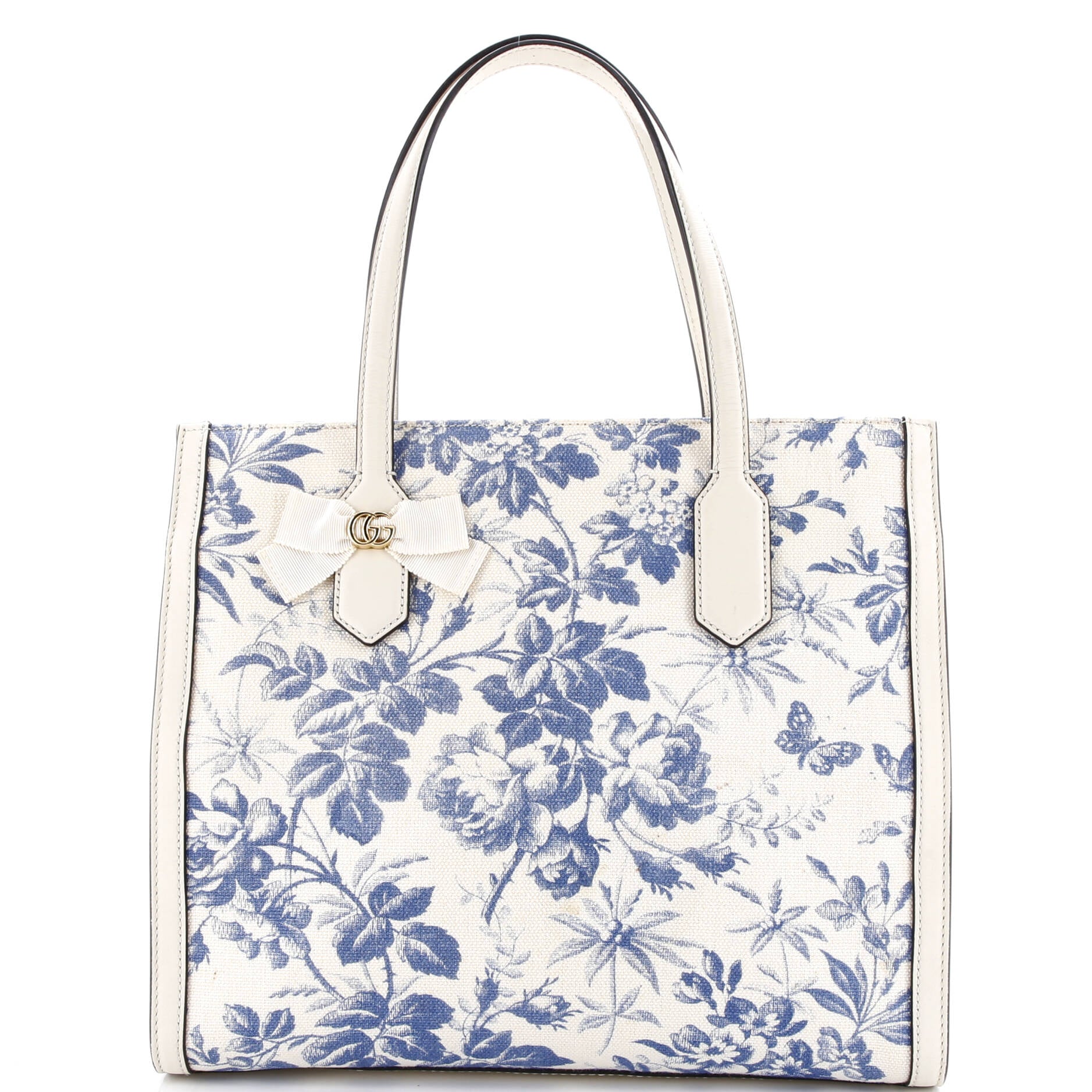 GG Ribbon Tote Coated Printed Canvas Medium