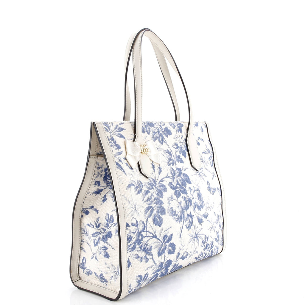 GG Ribbon Tote Coated Printed Canvas Medium