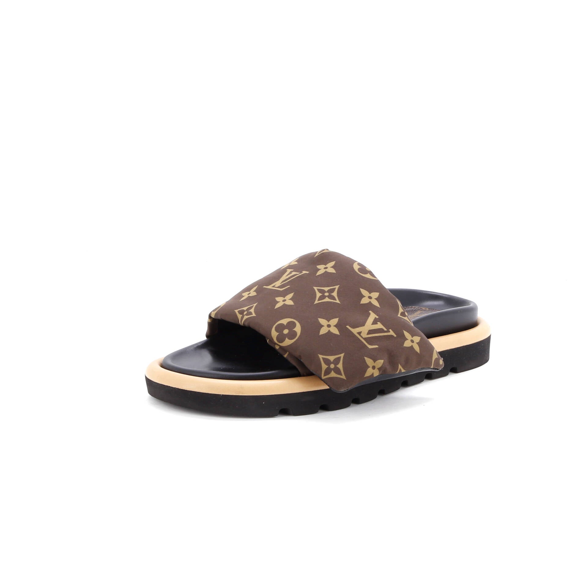 Women's Pool Pillow Comfort Mule Sandals Monogram Nylon