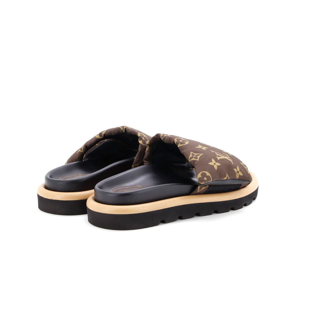 Women's Pool Pillow Comfort Mule Sandals Monogram Nylon