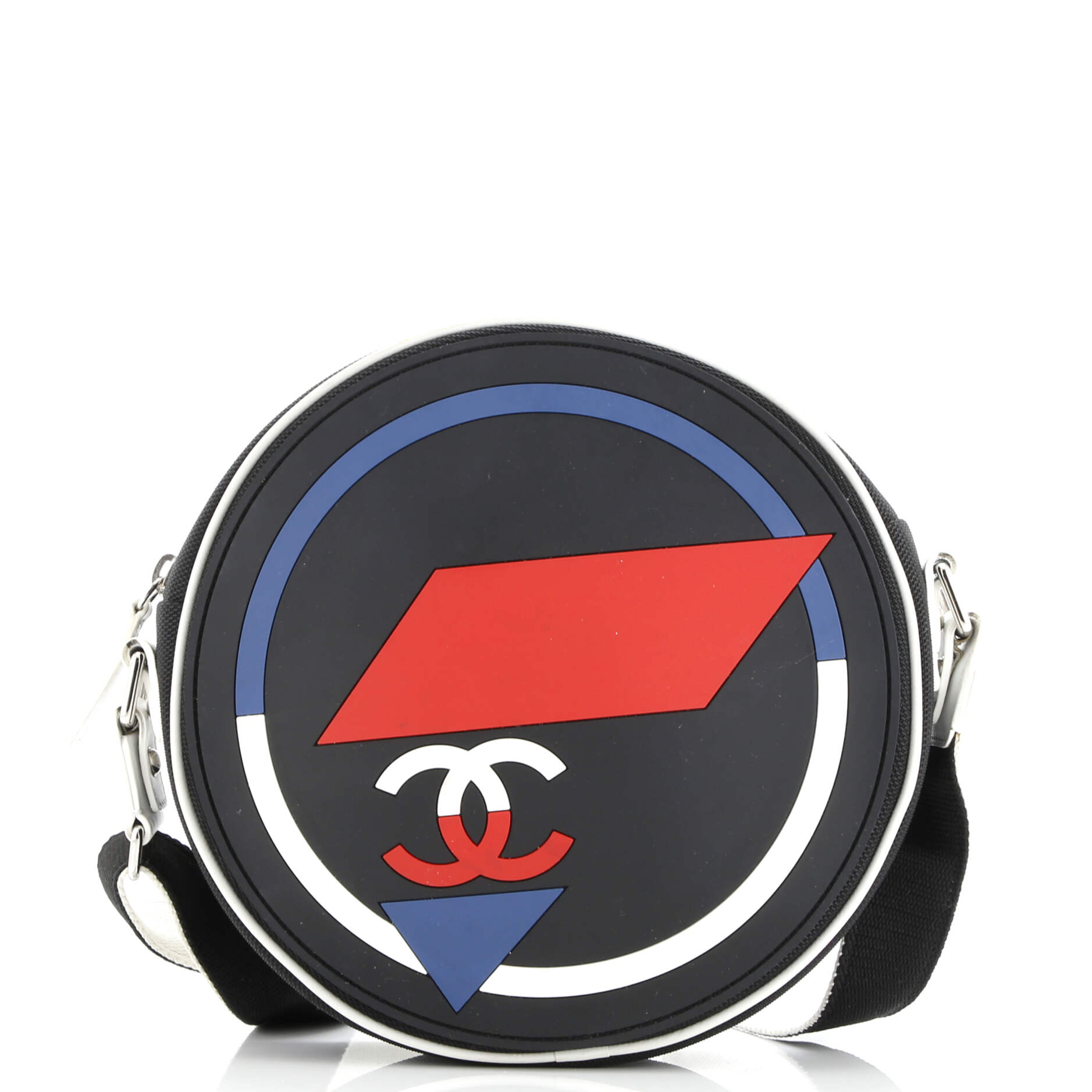 Airlines Round Crossbody Bag Canvas and Rubber