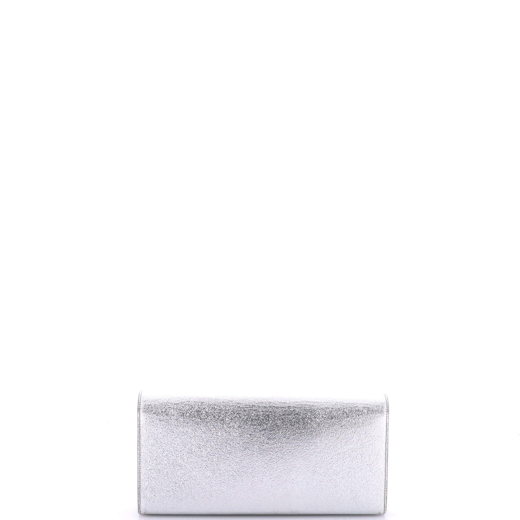 Classic Monogram Clutch Metallic Calfskin Long