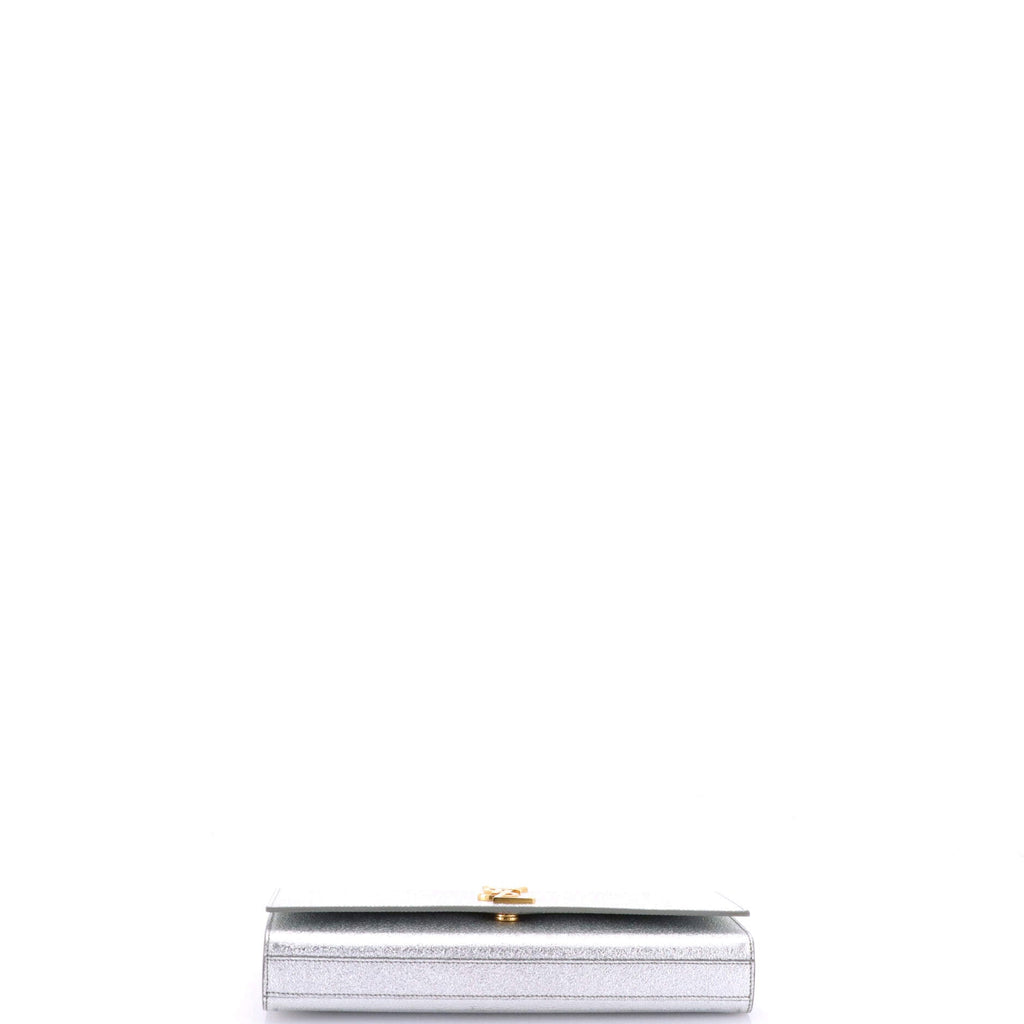 Classic Monogram Clutch Metallic Calfskin Long