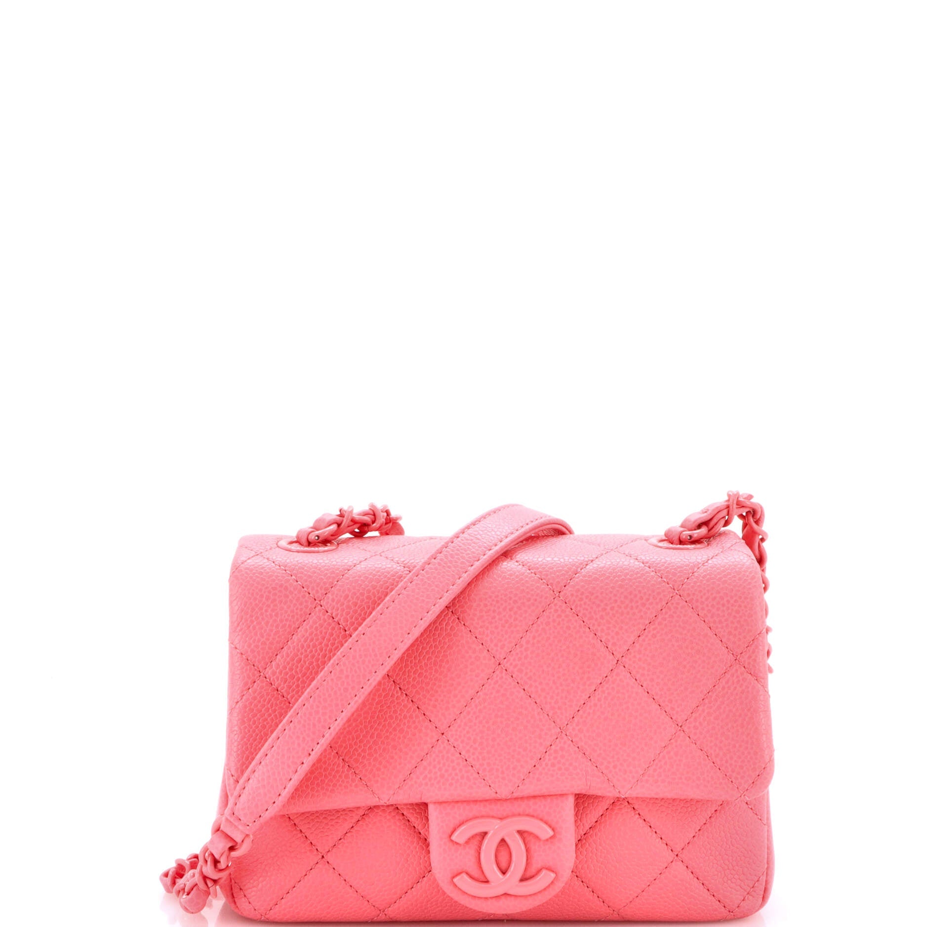 Incognito Square Flap Bag Quilted Caviar Mini
