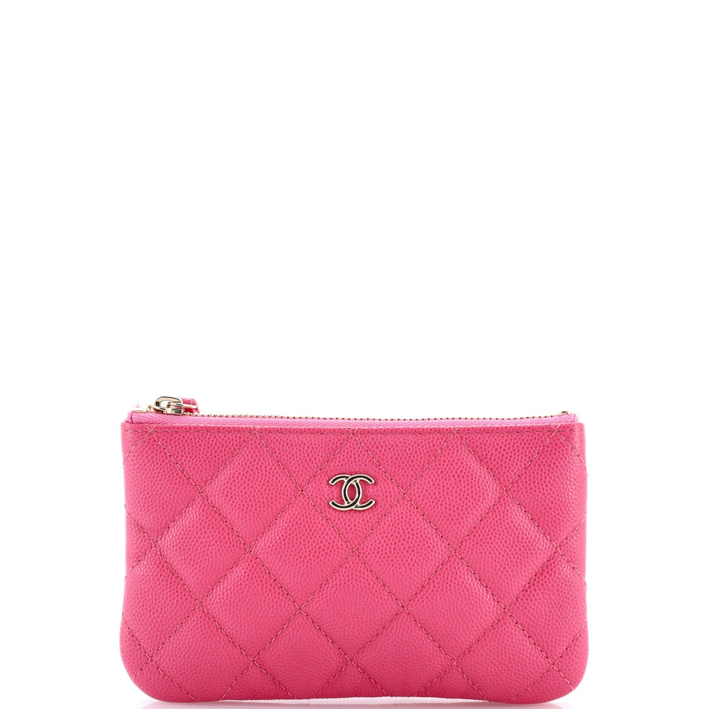 Classic O Case Pouch Quilted Caviar Mini
