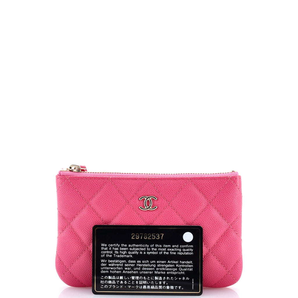 Classic O Case Pouch Quilted Caviar Mini