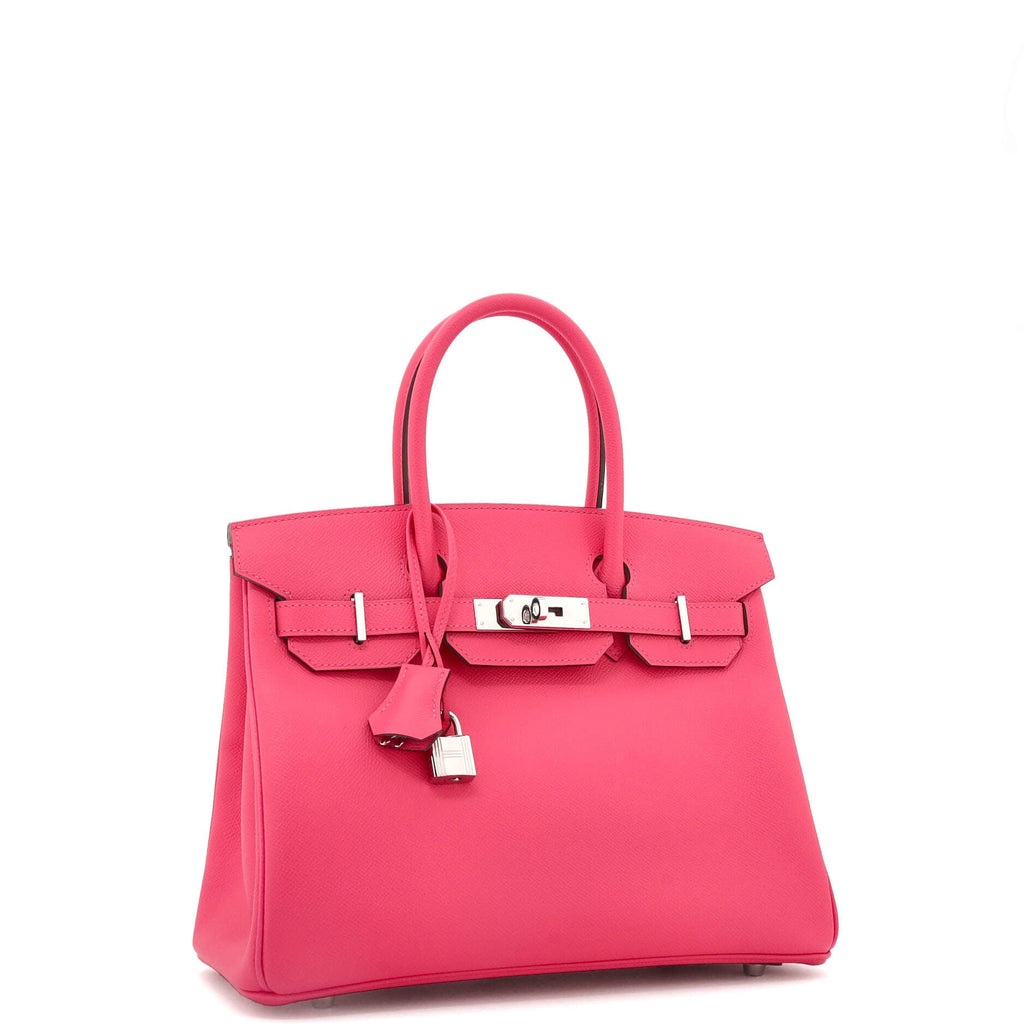 Birkin Handbag Rose Mexico Epsom with Palladium Hardware 30