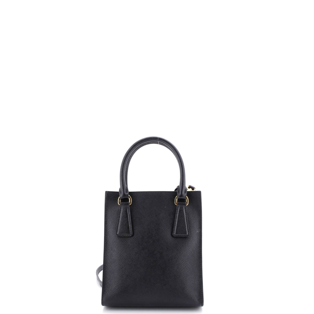 Convertible Open Tote Saffiano Leather Mini