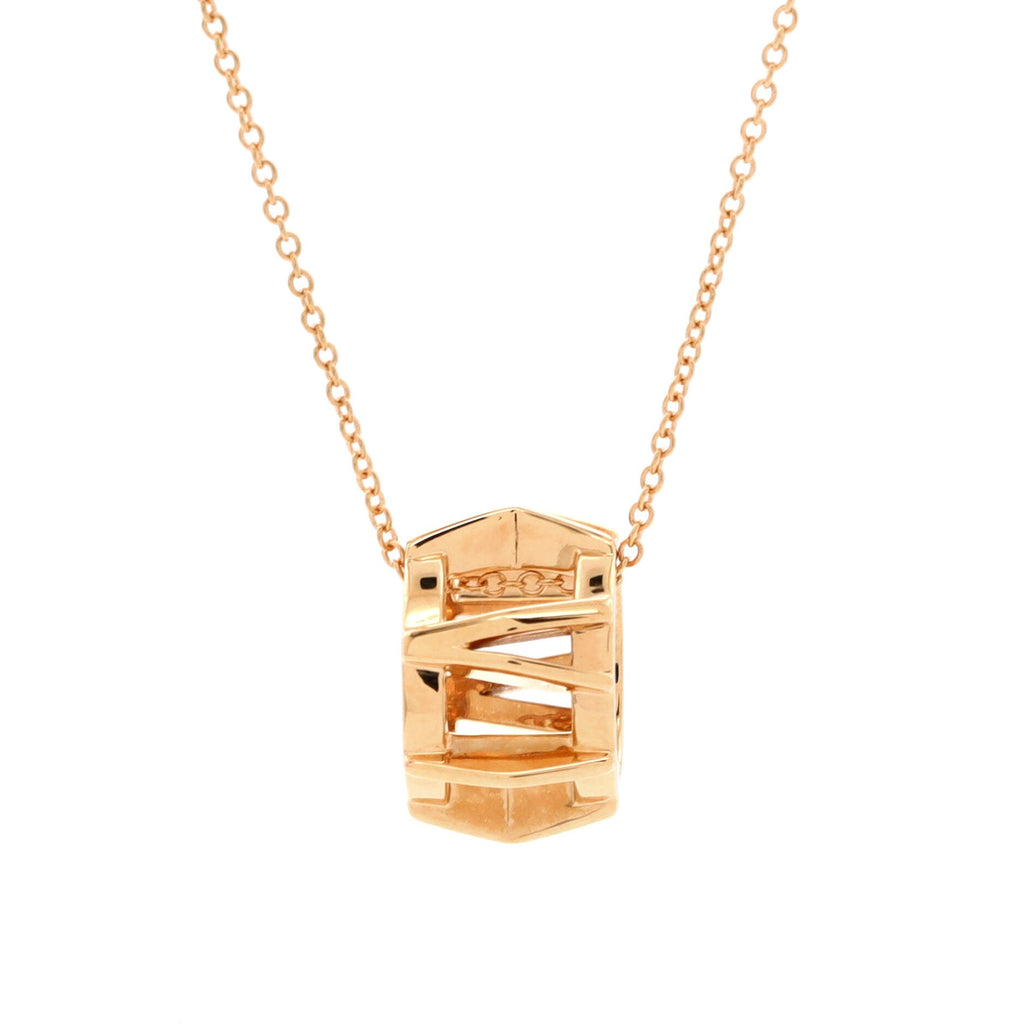 Atlas X Open Pendant Necklace 18K Rose Gold