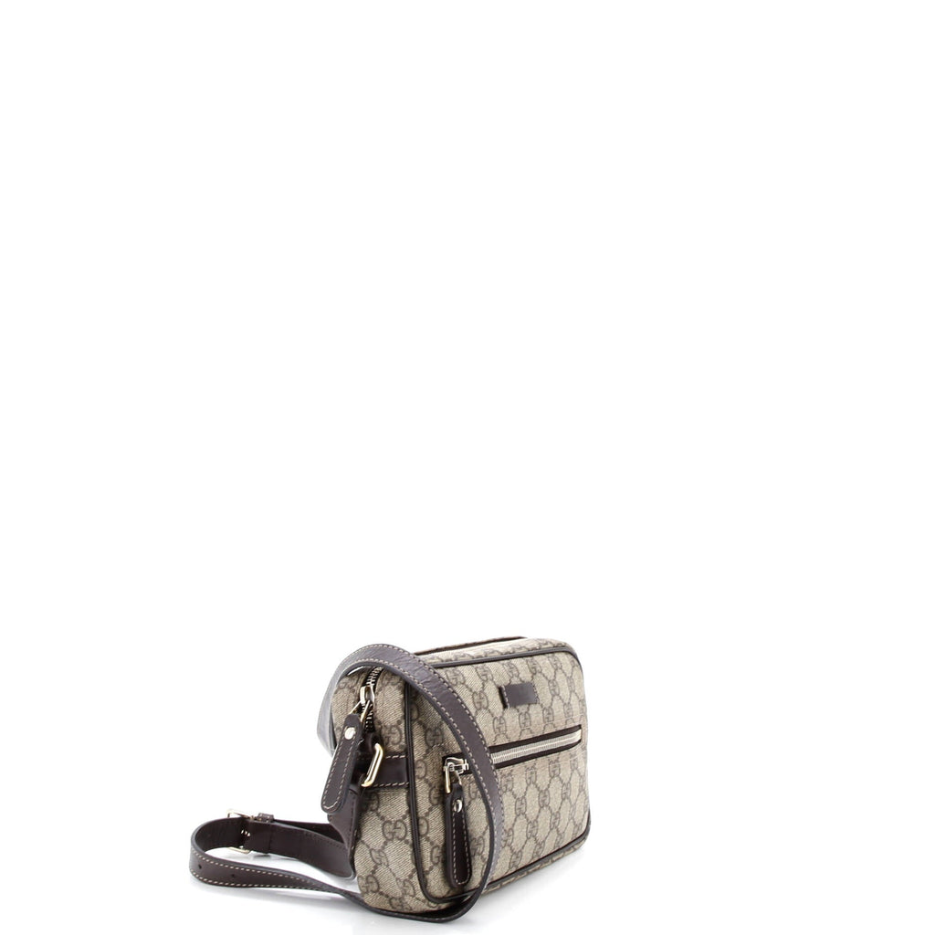 Front Zip Camera Bag GG Coated Canvas Small