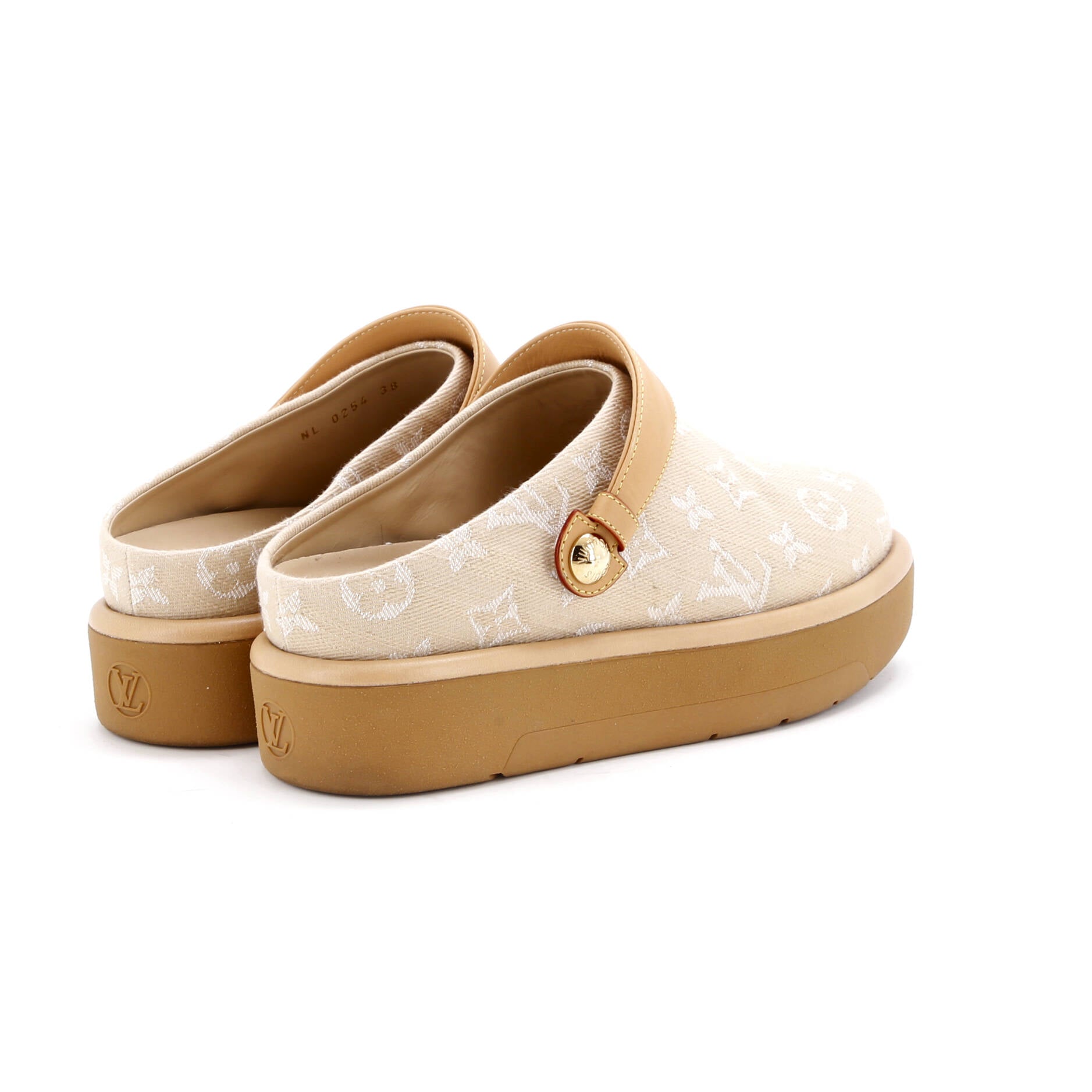Women's Aspen Platform Clogs Monogram Denim