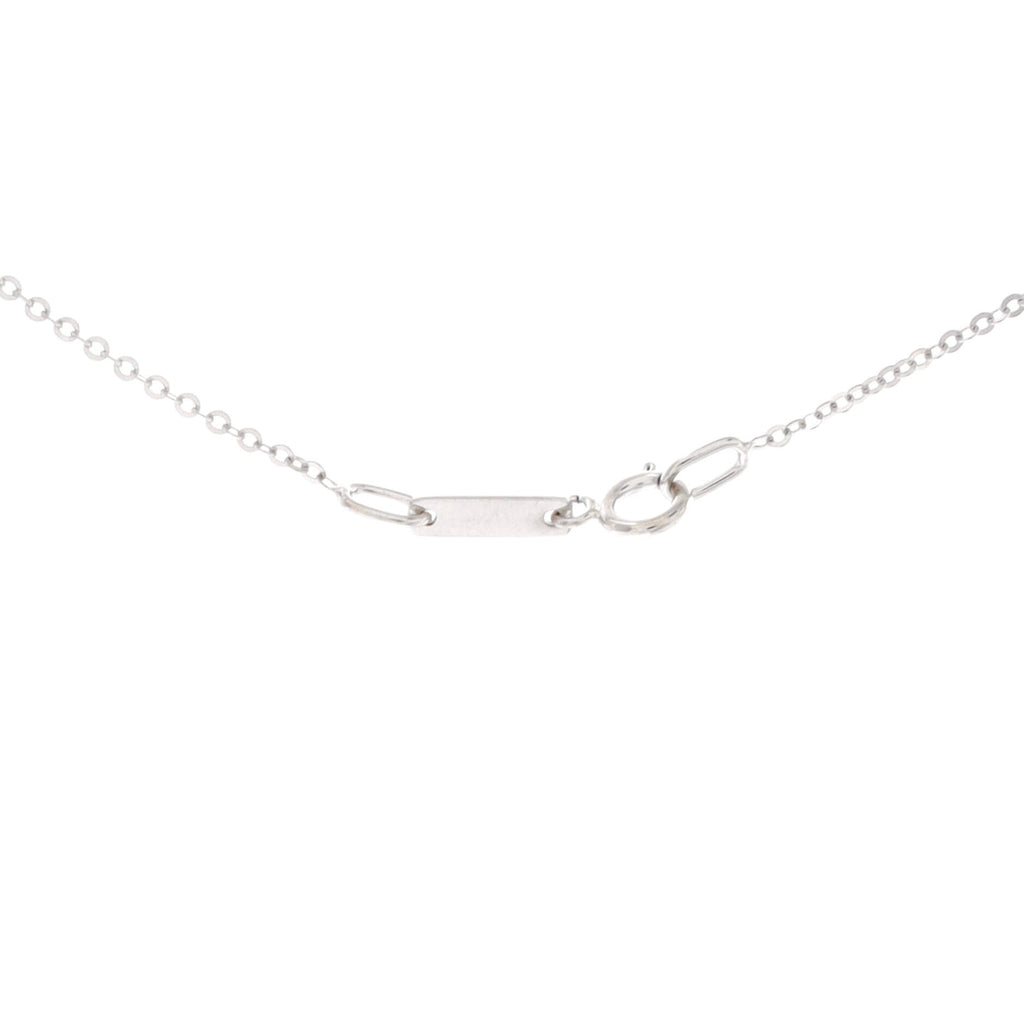Initial Pendant Necklace 18K White Gold and Diamonds