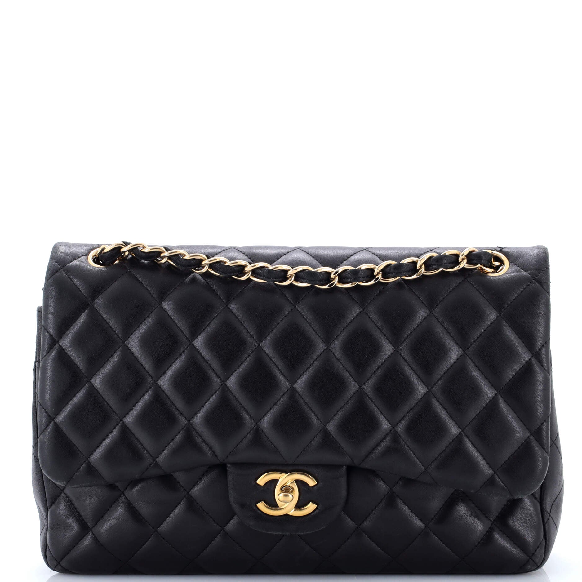 Classic Double Flap Bag Quilted Lambskin Jumbo