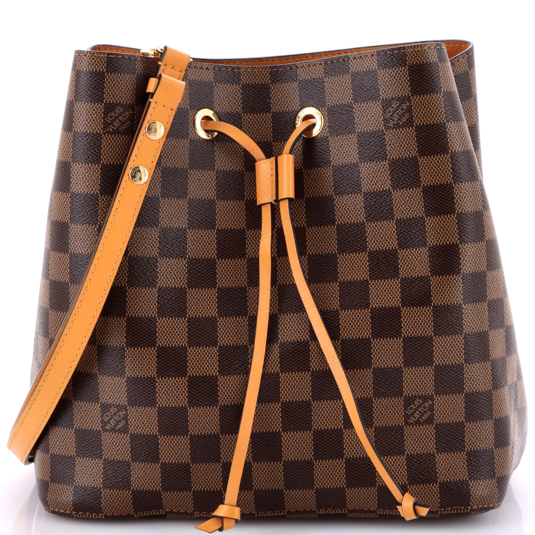 NeoNoe Handbag Damier with Leather MM