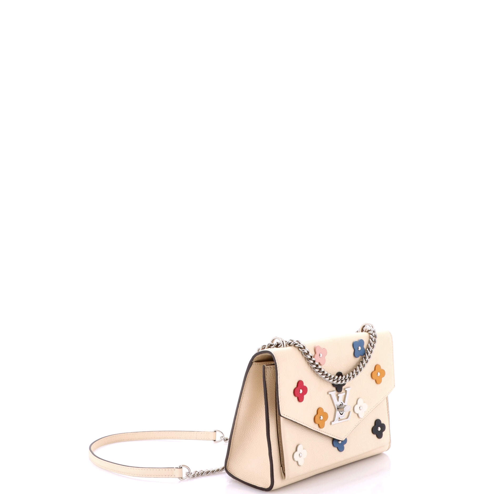 Mylockme Handbag Flower Embellished Leather BB