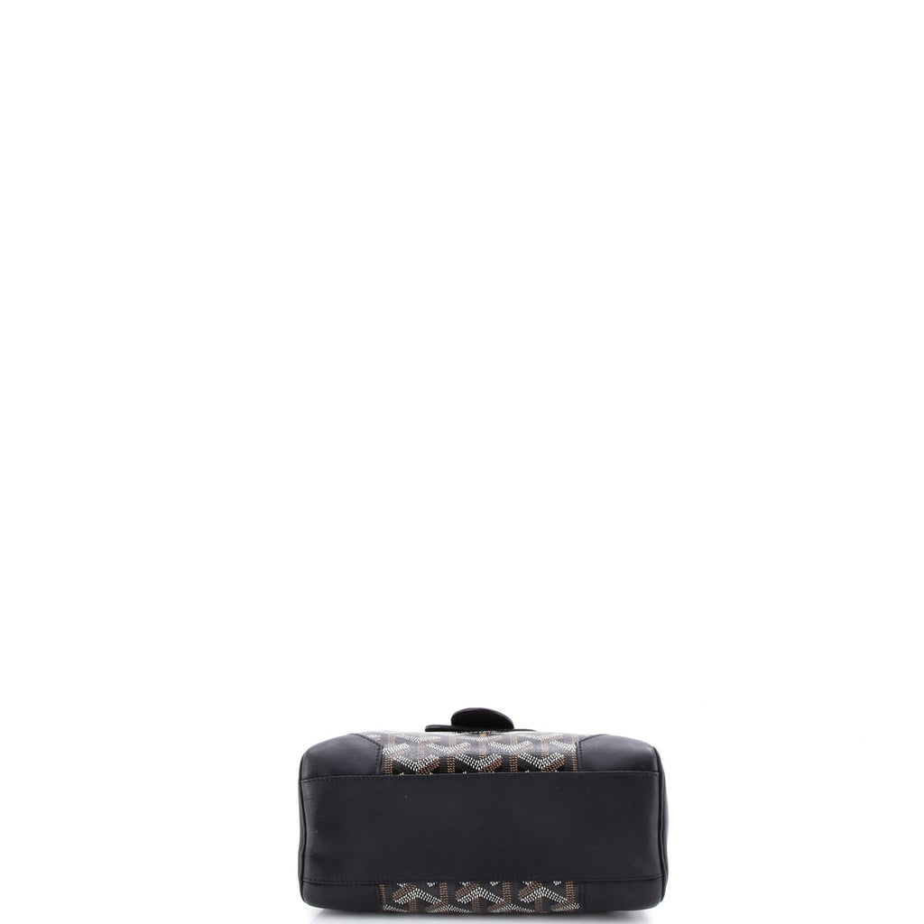 Saigon Top Handle Bag Coated Canvas with Leather Mini