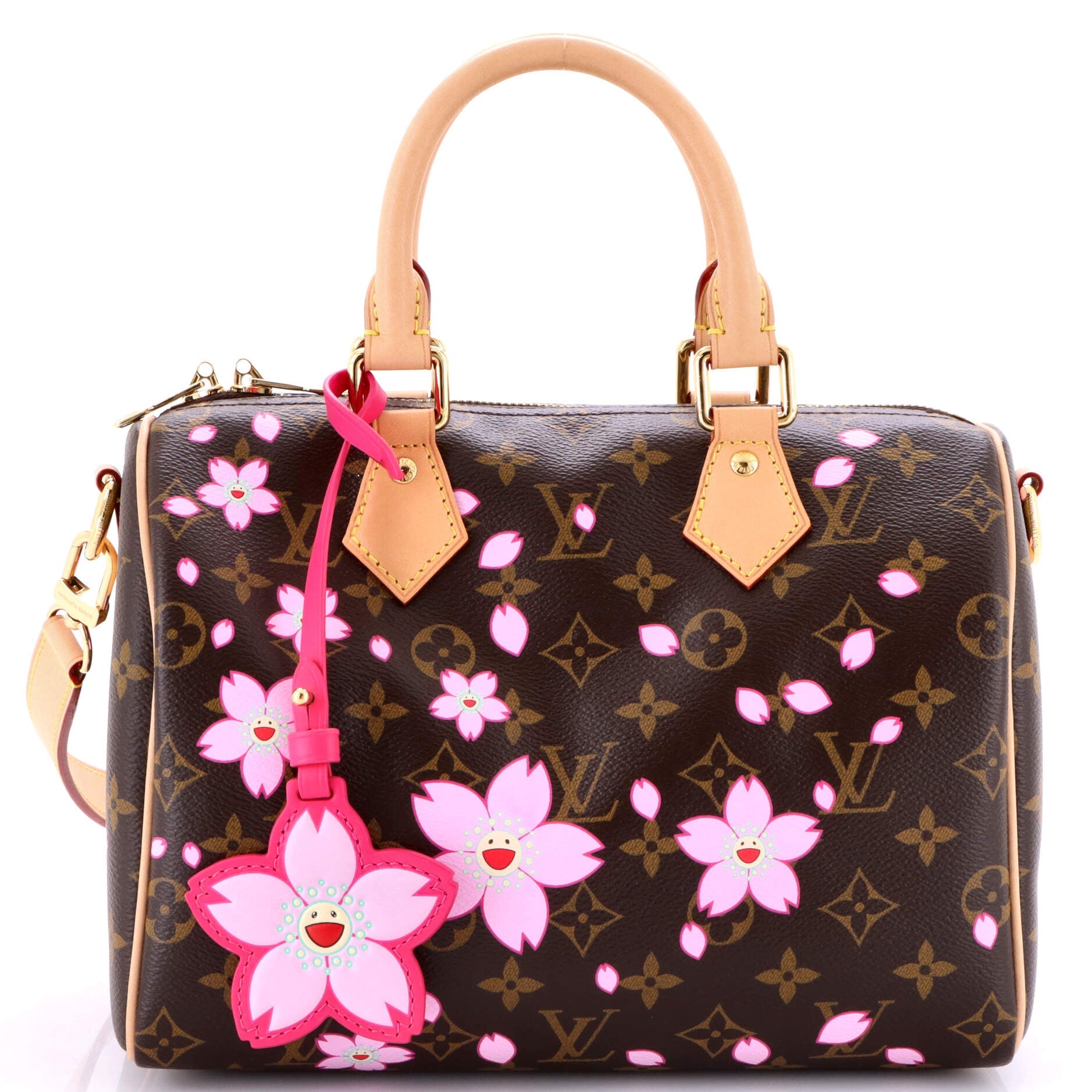 x Takashi Murakami Speedy Handbag Limited Edition Cherry Blossom Monogram 25