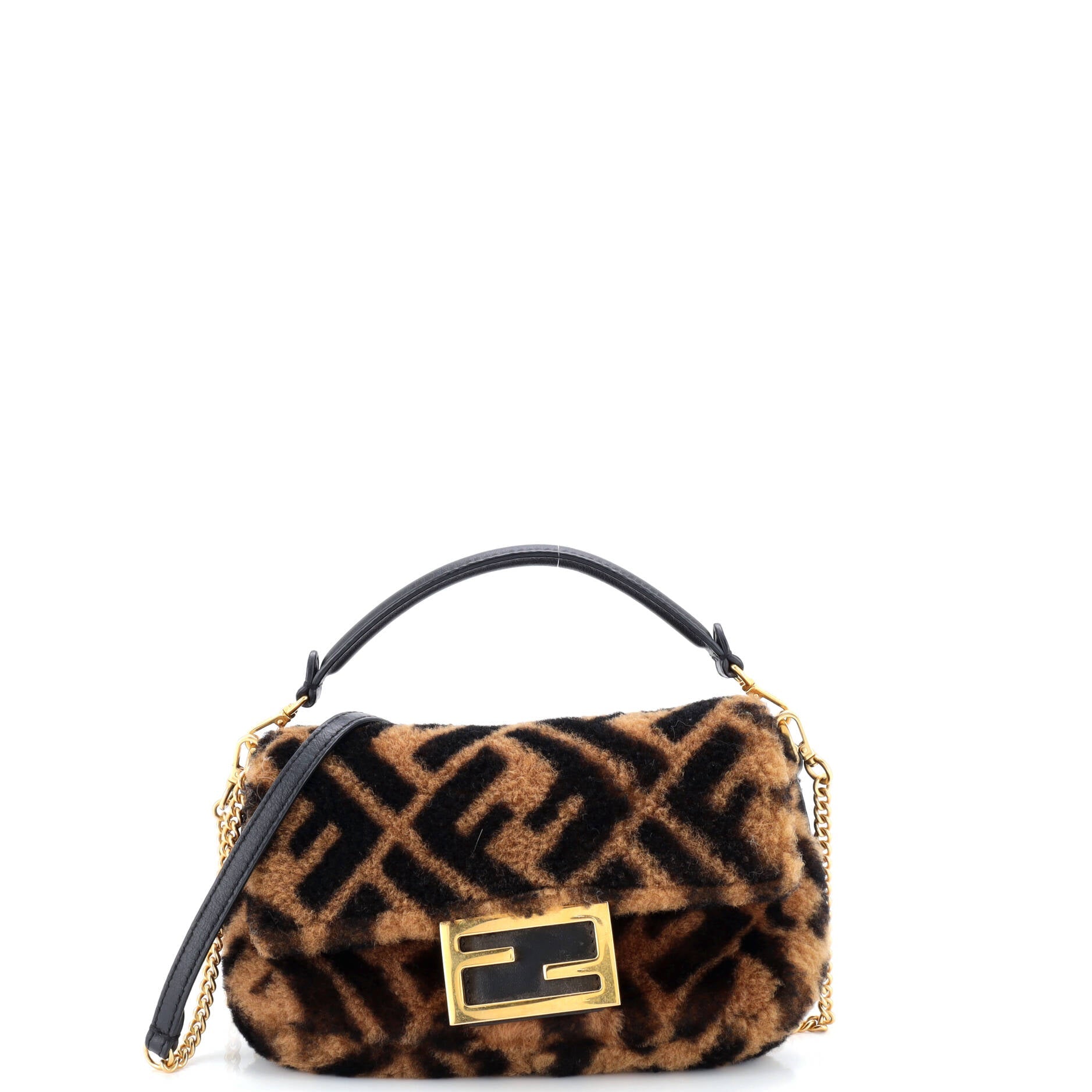 Baguette NM Bag Zucca Shearling Mini