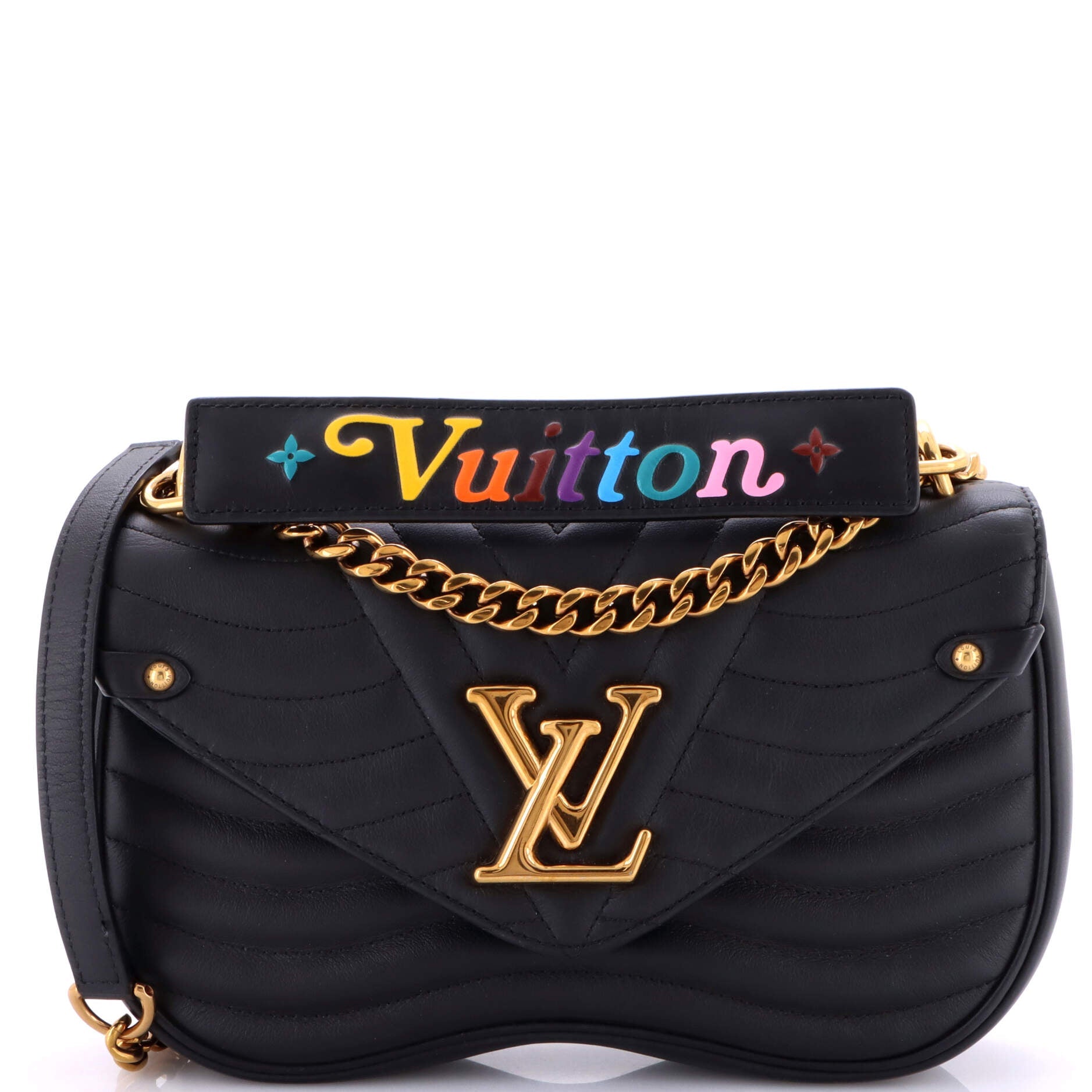 New Wave Chain Bag Quilted Leather MM